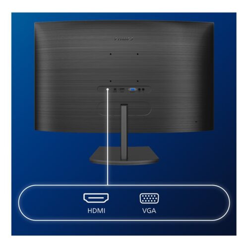 PHILIPS 241E1SCA Écran LED – incurvé – 24p – Full HD – 5 Hz – VA – 250 cd/m2 – 3000:1 – 4ms- VGA – HDMI- HP