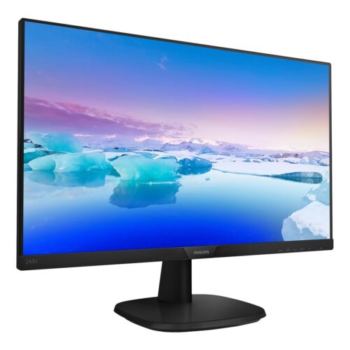 PHILIPS 243V7QJABF – Écran LED – 24 – 1920 x 1080 Full HD (1080p) – IPS – 250 cd/m² – 1000:1 – 5 ms – HDMI, VGA, DisplayPort – HP