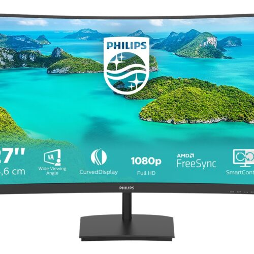 PHILIPS 271E1SCA/00 LCD CURVED 27p 16/9 VA FHD 1920×1080 75Hz 4ms 250 cd/m2 VGA HDMI Speakers 3Watt VESA 100