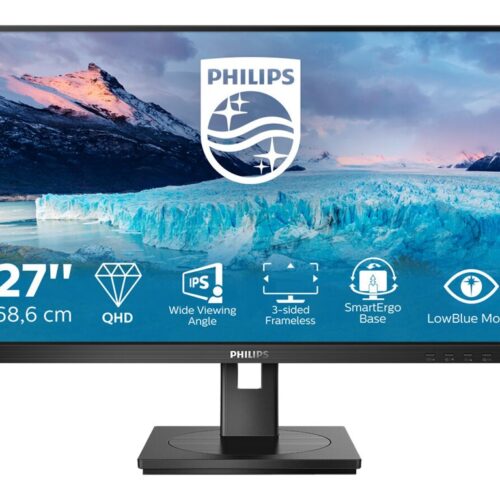 PHILIPS 275S1AE/00 27p 2560×1440 IPS Flat H/A 130 MM Pivot 3 SIDE FRAMELESS SPEAKERS DPx1 HDMIx1 DVIx1 VESA 100×100 S-LINE