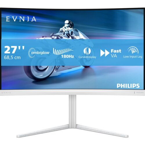 PHILIPS 27M2C5201L/00 27p Curved Gaming Monitor 1920×1080 180Hz 1ms 2xHDMI DP white