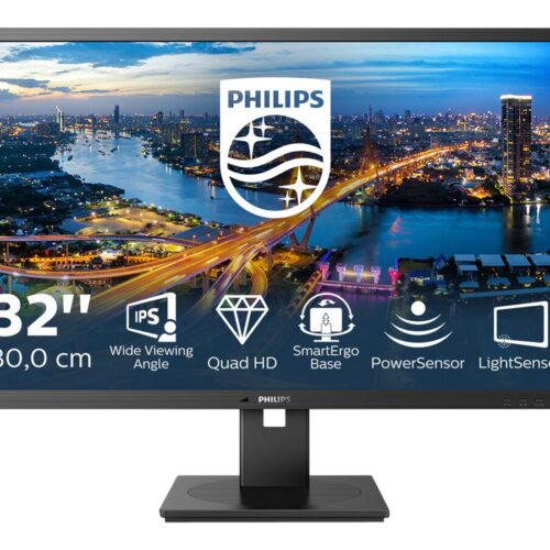 PHILIPS 325B1L/00 31.5p IPS Flat 2560×1440 16:9 1200:1 250cd/m2 4ms H/A 180 75Hz USB HUB SPEAKERS POWER/LIGHT SENSOR DP 2xHDMI
