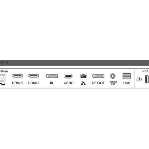 PHILIPS 326P1H/00 Moniteur 32p – 2560 x 1440 QHD 75 Hz – IPS – 350 cd/m2 – 4 ms – 2xHDMI DisplayPort USB-C – WEBCAM – HP