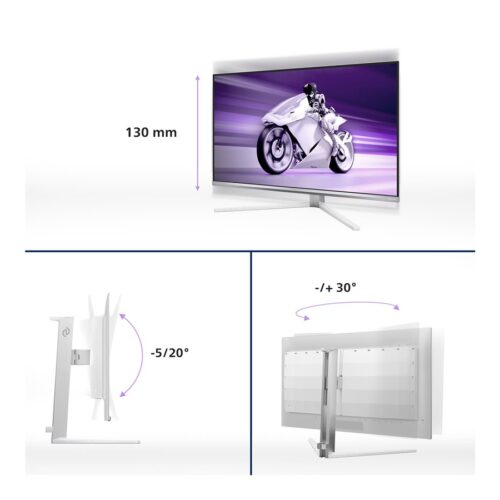 PHILIPS 32M2N8900/00 32p UHD OLED 240Hz 250cd/m2 0.03ms 2xHDMI2.1 DP USB Type C PD90W Speakers Height Adj.