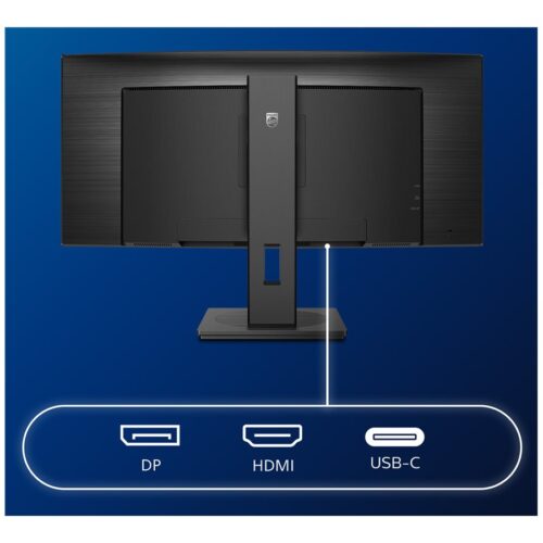 PHILIPS 346B1C 34inch USB-C DOCKING DISPLAY 3440×1440 Curved VA 21:9 5ms GtG HAS USB-C/DP/HDMI RJ45 USB HUB Speakers VESA