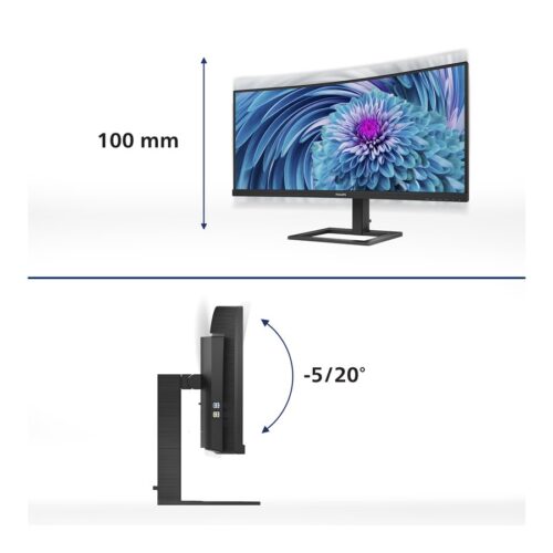 PHILIPS 346E2CUAE/00 34p Curved VA WLED 3440×1440 21:9 300cd/m2 4ms 100Hz HDMI DP1.2