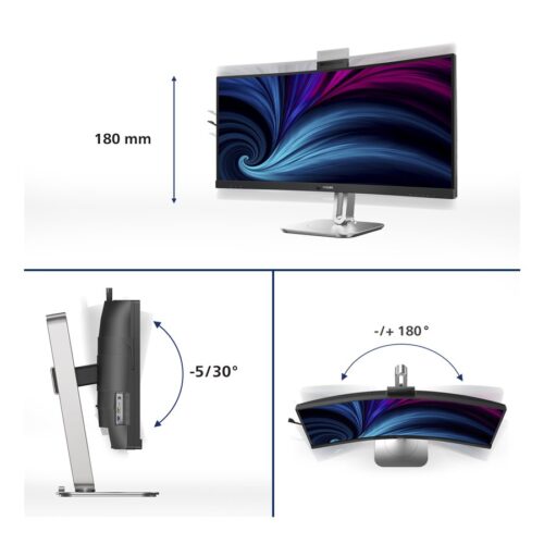 PHILIPS 34B2U6603CH 34p Curved 3440×1440 2xHDMI DP USB