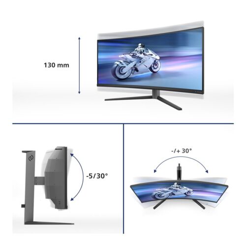 PHILIPS 34M2C6500 34p OLED 3440×1440 HDMI Black/Grey