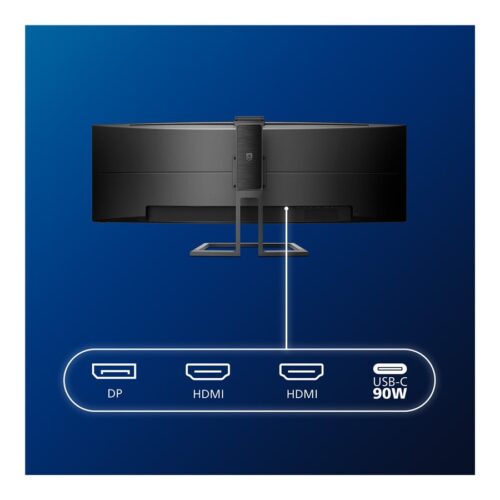PHILIPS 499P9H/00 UWQHD, Curved,49p,VA,Webcam,70Hz, 5ms, Adaptive Sync, Docking USB-C, USB-C Port, DP, HDMI, Heightadj. HP
