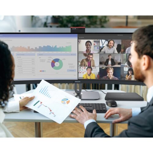 PHILIPS 49B2U6903CH/00 48.8p 5120×1440 VA Curved H/A 170mm SUPERWIDE USB-C 75Hz DP 2xHDMI USB HUB SPEAKERS webcam