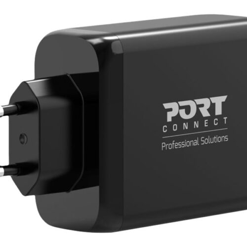 PORT DESIGNS 120W Gan Charger USB-C & USB-A Gallium Nitride Gan Technology More Efficient Smaller Lighter And Less Energy Consuming