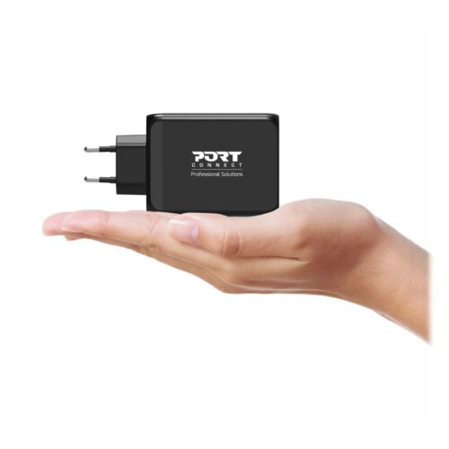 PORT DESIGNS 120W Gan Charger USB-C & USB-A Gallium Nitride Gan Technology More Efficient Smaller Lighter And Less Energy Consuming