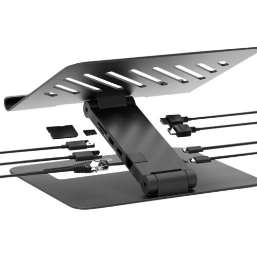 PORT DESIGNS 2in1 Docking Station with Integrated Notebook Stand Stand for Notebooks from 10 to 15.6p with USB type C Office