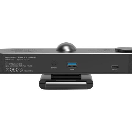 PORT DESIGNS 4K Conference Camera With Autoframing All-In-One Conference Cam Regroups Camera + Microphone + Speaker