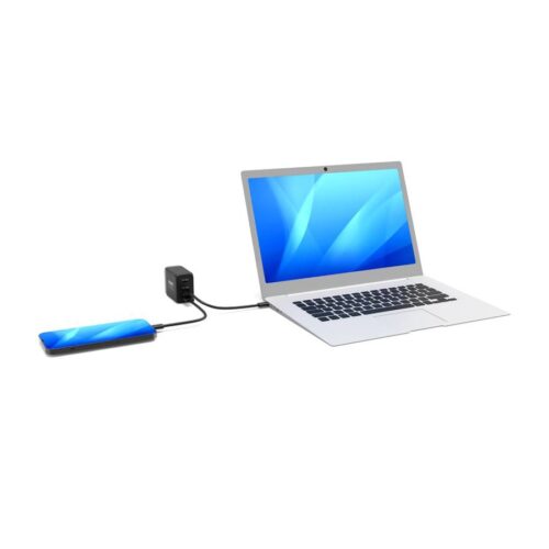 PORT DESIGNS 65W Gan Charger USB-C & USB-A Gallium Nitride Gan Technology More Efficient Smaller Lighter And Less Energy Consuming