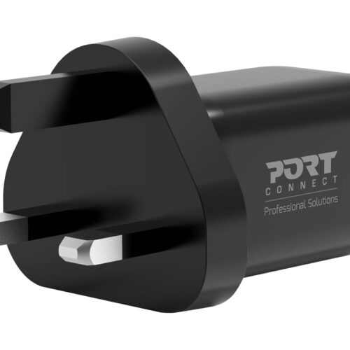 PORT DESIGNS 65W Gan Charger USB-C & USB-A Gallium Nitride Gan Technology More Efficient Smaller Lighter And Less Energy Consuming