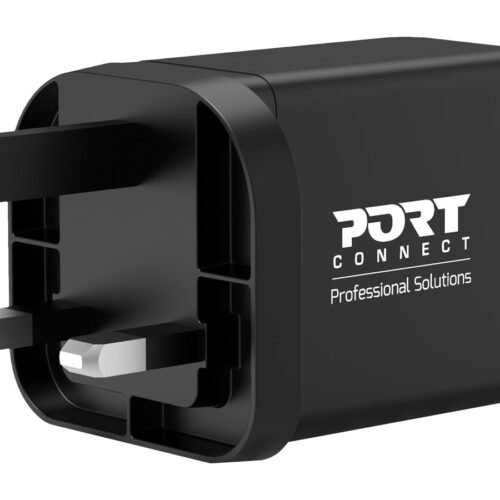 PORT DESIGNS 65W Gan Charger USB-C & USB-A Gallium Nitride Gan Technology More Efficient Smaller Lighter And Less Energy Consuming