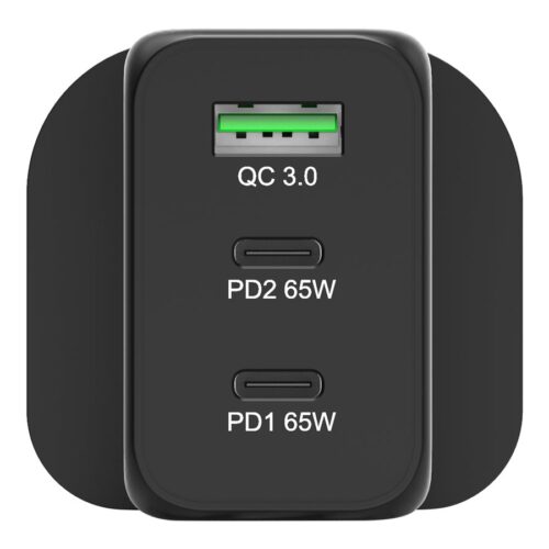 PORT DESIGNS 65W Gan Charger USB-C & USB-A Gallium Nitride Gan Technology More Efficient Smaller Lighter And Less Energy Consuming