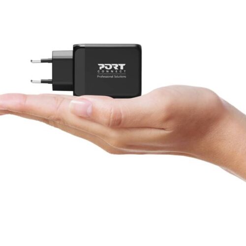 PORT DESIGNS 65W Gan Charger USB-C & USB-A Gallium Nitride Gan Technology More Efficient Smaller Lighter And Less Energy Consuming