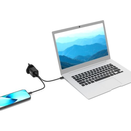 PORT DESIGNS 65W Gan Charger USB-C & USB-A Gallium Nitride Gan Technology More Efficient Smaller Lighter And Less Energy Consuming