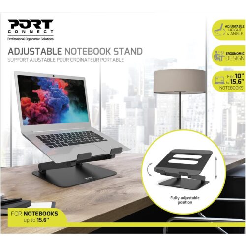 PORT DESIGNS Adjustable Ergonomic Notebook Stand for notebooks from 10p to 15.6p
