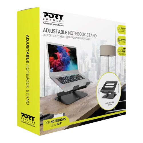 PORT DESIGNS Adjustable Ergonomic Notebook Stand for notebooks from 10p to 15.6p