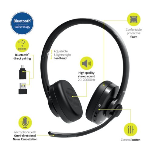 PORT DESIGNS Binaural Headset Bluetooth – Pro
