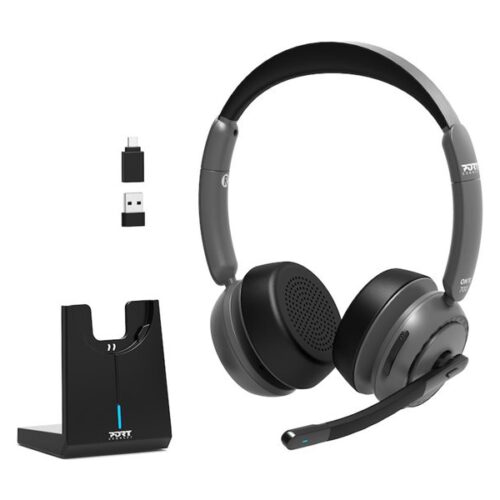 PORT DESIGNS Binaural Headset Bluetooth With Base – Pro