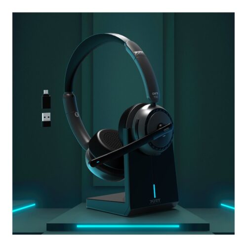 PORT DESIGNS Binaural Headset Bluetooth With Base – Pro