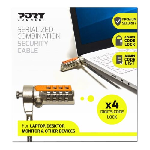 PORT DESIGNS Combination Serialisee par Cable de Securite Pack 25