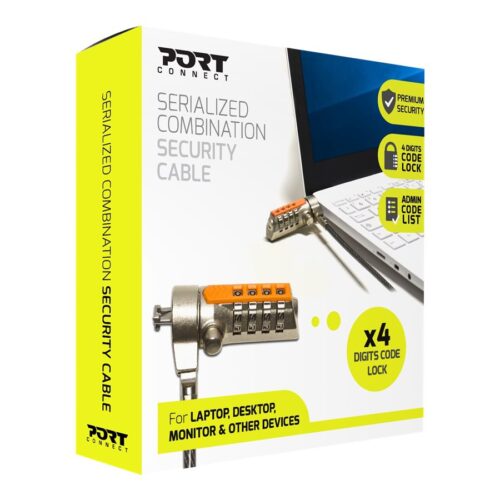 PORT DESIGNS Combination Serialisee par Cable de Securite Pack 25