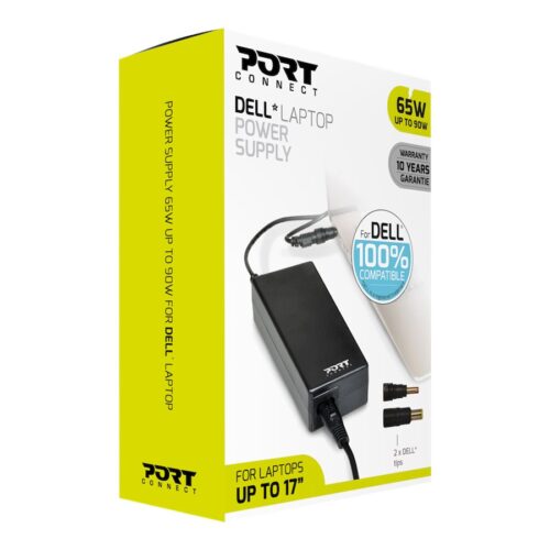 PORT DESIGNS Compatible with DELL notebooks EU Plug Power supply for notebooks 65W up to 90W
