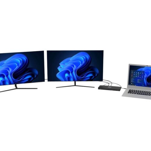 PORT DESIGNS Docking Station 2x 2K Combo USB-A USB-C Double Video Displays up to 2K HDMI 1.4 1080p USB Type C & USB Type A 3.0