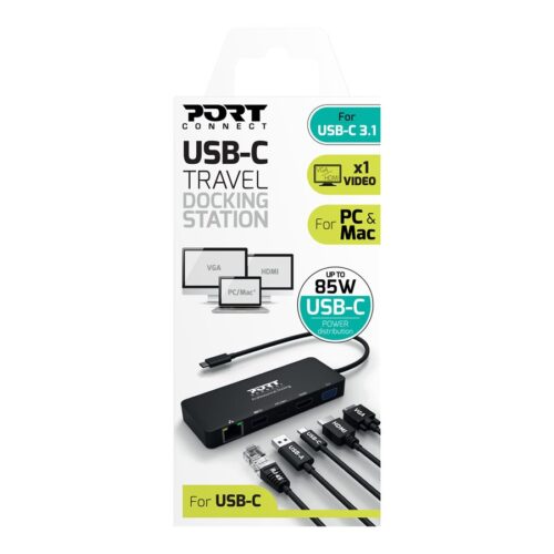 PORT DESIGNS Docking Type C Travel 1 X 4K Pd 85W