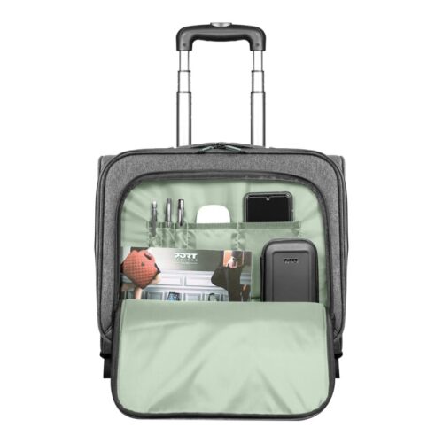 PORT DESIGNS Eco Trolley Made from Recycled Materials Mono Compartment Clamshell Trolley Padded 15.6p Laptop Compartment