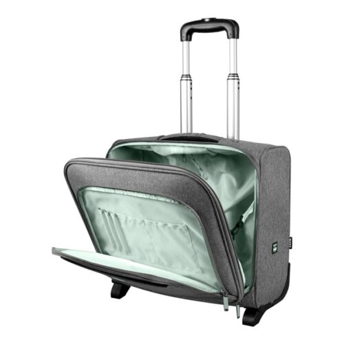 PORT DESIGNS Eco Trolley Made from Recycled Materials Mono Compartment Clamshell Trolley Padded 15.6p Laptop Compartment