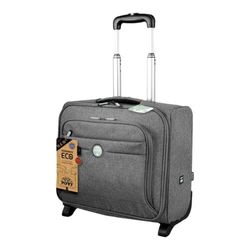 PORT DESIGNS Eco Trolley Made from Recycled Materials Mono Compartment Clamshell Trolley Padded 15.6p Laptop Compartment