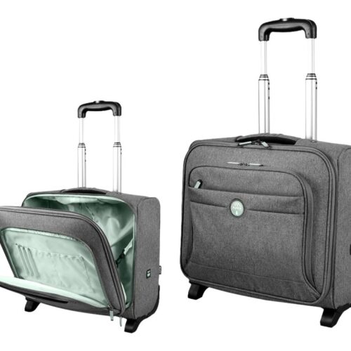 PORT DESIGNS Eco Trolley Made from Recycled Materials Mono Compartment Clamshell Trolley Padded 15.6p Laptop Compartment