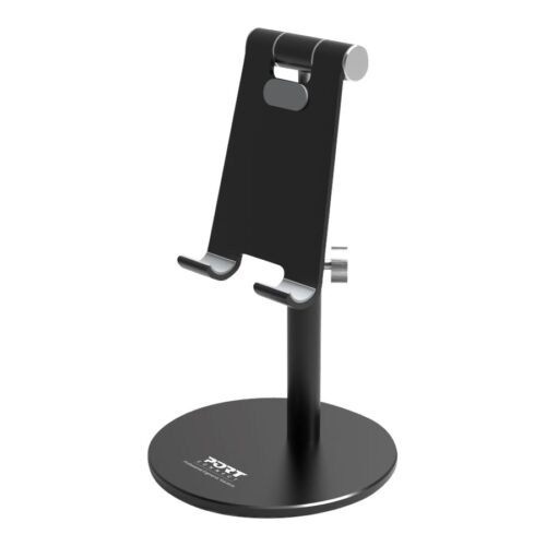 PORT DESIGNS Ergonomic Smartphone Aluminium Stand Hands free Smartphone Support for Desk Use Ideal for Video Meeting Chat Video