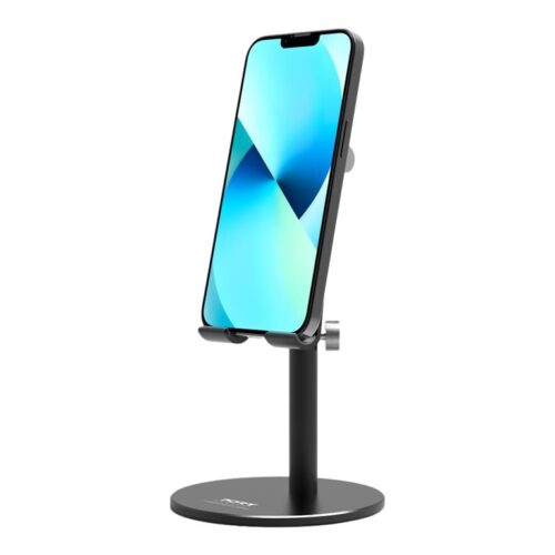 PORT DESIGNS Ergonomic Smartphone Aluminium Stand Hands free Smartphone Support for Desk Use Ideal for Video Meeting Chat Video