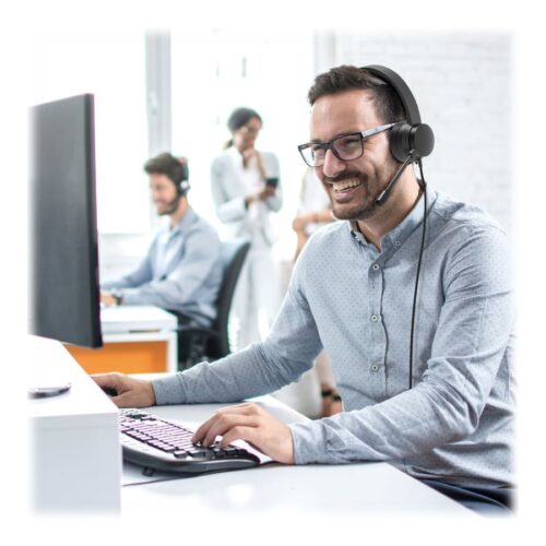 PORT DESIGNS Headset Comfort Office USB + Mic
