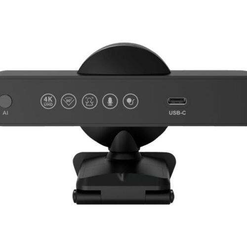 PORT DESIGNS Mini 4K Conference Cam With Autoframing Professional Webcam With Integrated Microphone Ultra High-Resolution Camera