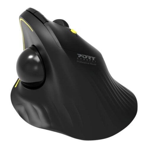 PORT DESIGNS Mouse Ergonomic Rechargable Bluetooth Track Black