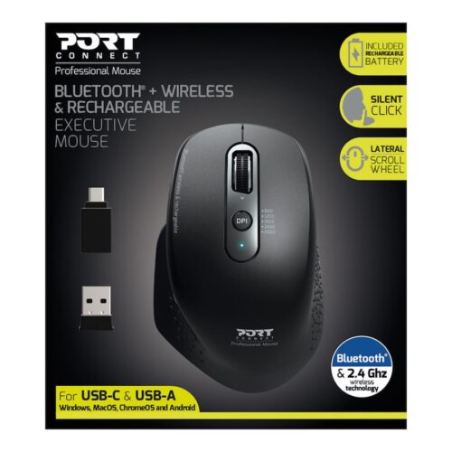 PORT DESIGNS Mouse Office Executive Rechargeable Bluetooth Combo