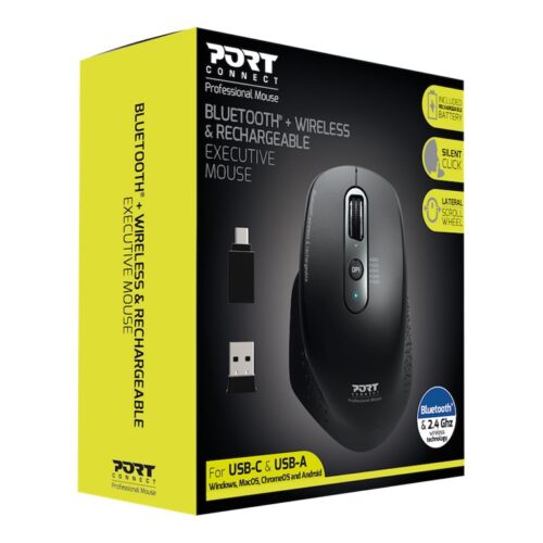 PORT DESIGNS Mouse Office Executive Rechargeable Bluetooth Combo