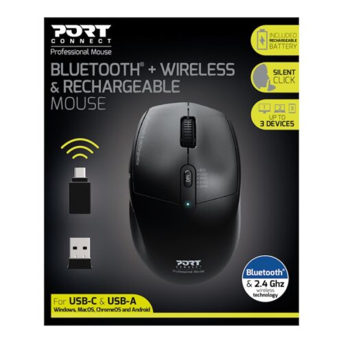 PORT DESIGNS Mouse Office Pro Rechargeable Bluetooth Combo