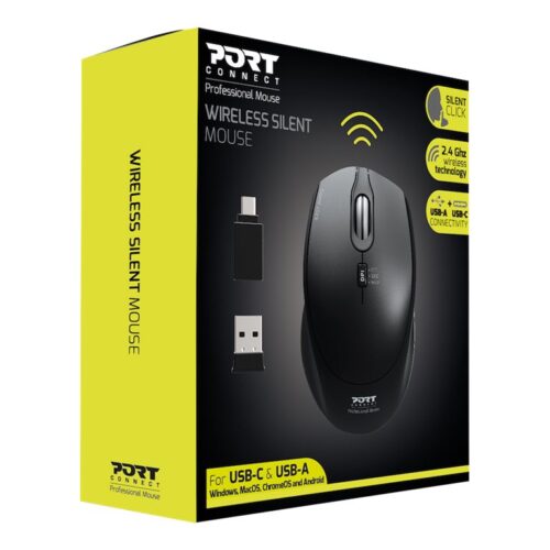 PORT DESIGNS Mouse Office Pro Silent Wireless – Black