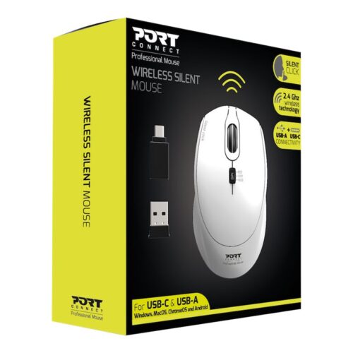 PORT DESIGNS Mouse Office Pro Silent Wireless – White