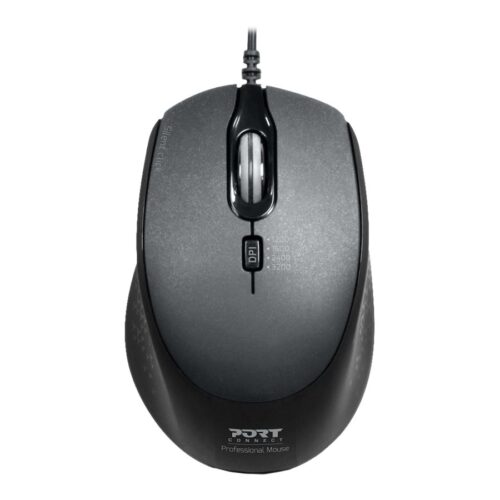 PORT DESIGNS Mouse Office Wired Silent Pro Black Bulk