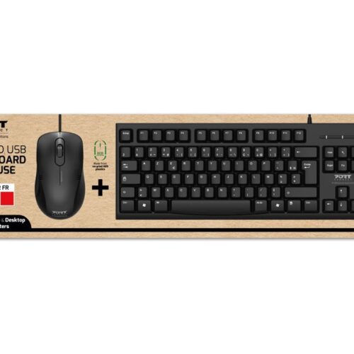 PORT DESIGNS pack keyboard + mouse BUDGET – WIRED – FR